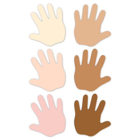 Multicultural Hands 6” Designer Cut-Outs