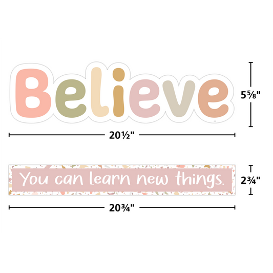 Terrazzo Tones Believe You Can Mini Bulletin Board