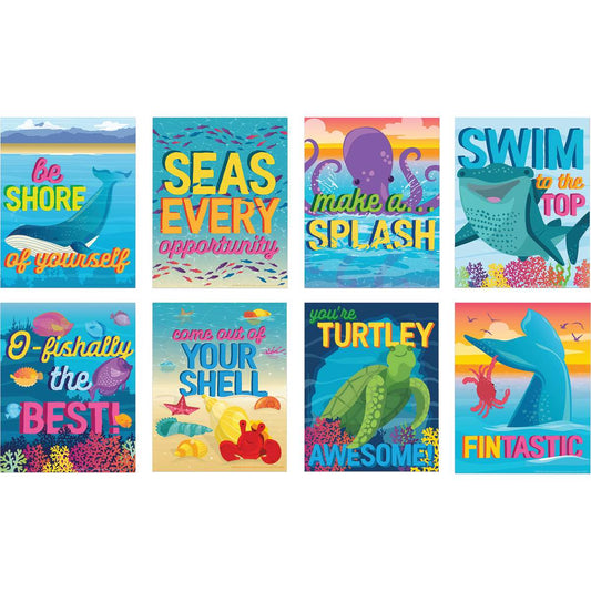 Seas the Day Motivational Mini Poster Pack