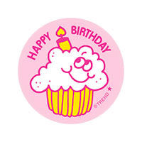 Happy Birthday, Whipped Cream scent Retro Scratch 'n Sniff Stinky Stickers®