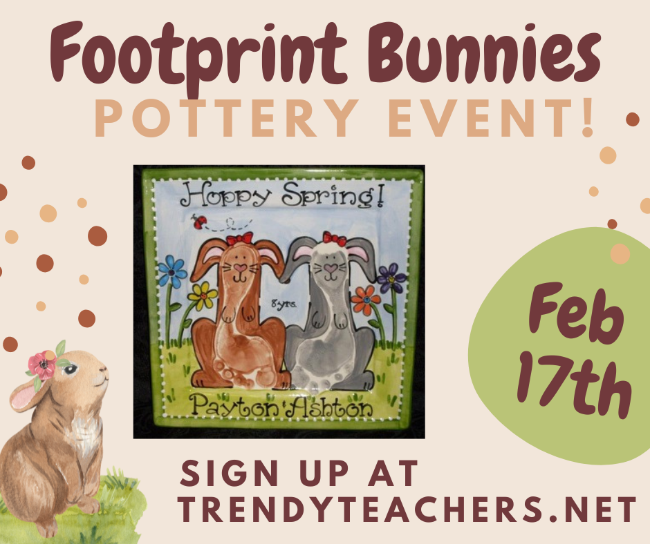 Footprint Bunnies Pottery Event
