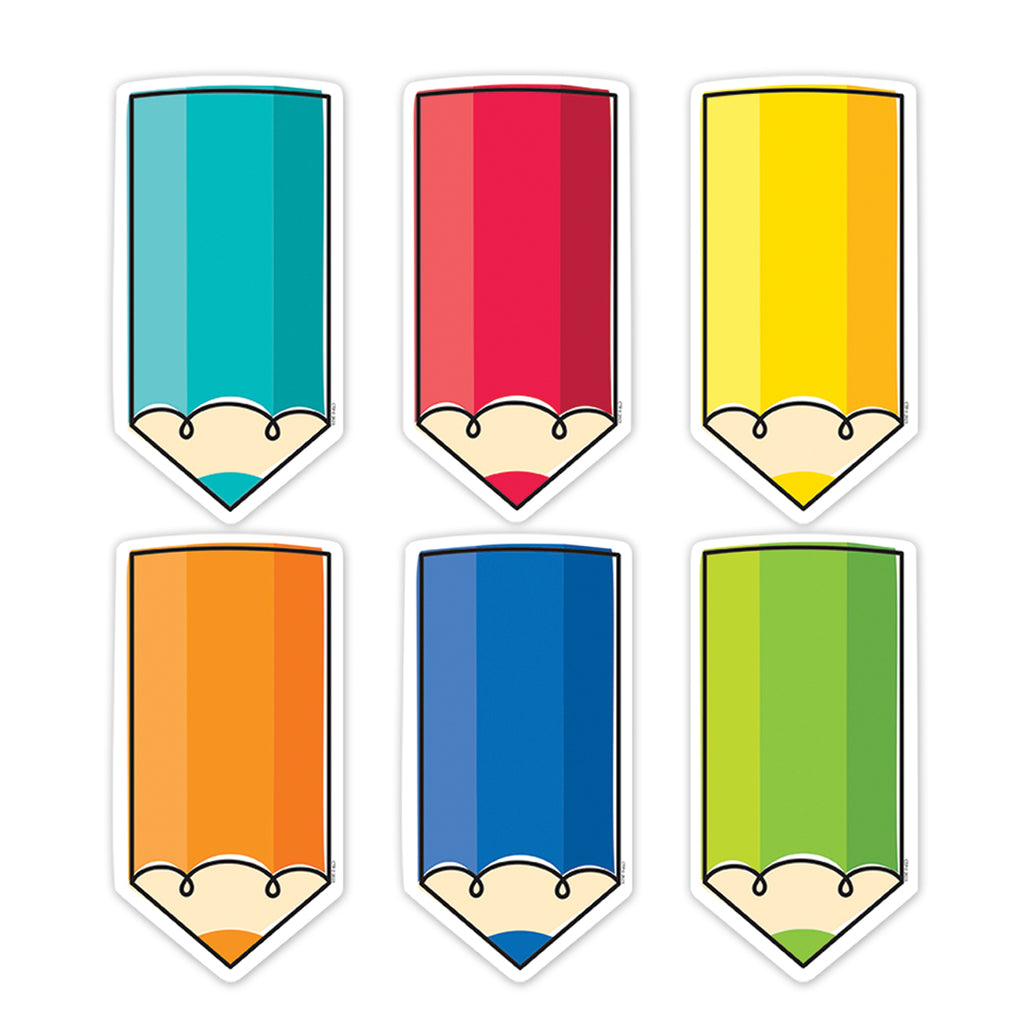 Colorful Doodle Pencils 6" Designer Cut-Outs