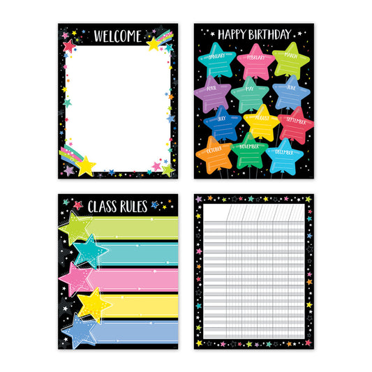 Star Bright Classroom Essentials 4-Chart Pack