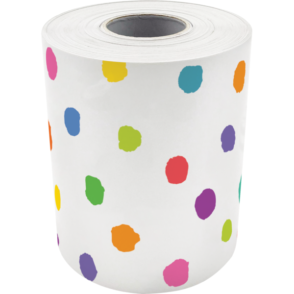 Colorful Painted Dot Rolled Border