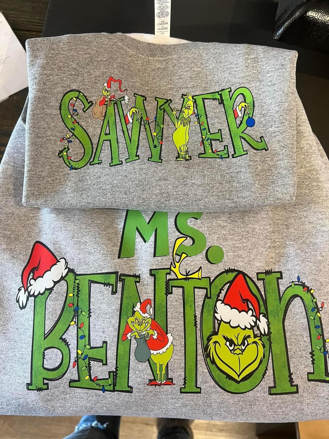 Personalized Grinch Name Shirt