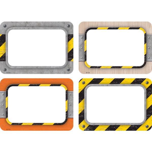 Under Construction Name Tags/Labels - Multi-Pack
