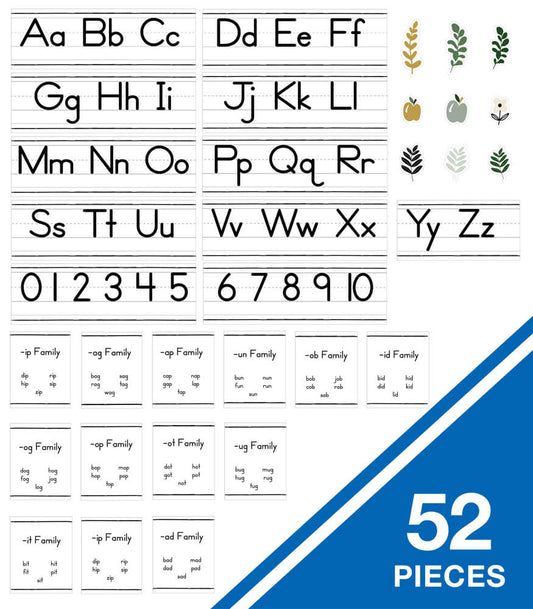Farmhouse Alphabet Line: Manuscript Bulletin Board Set Grade PK-2