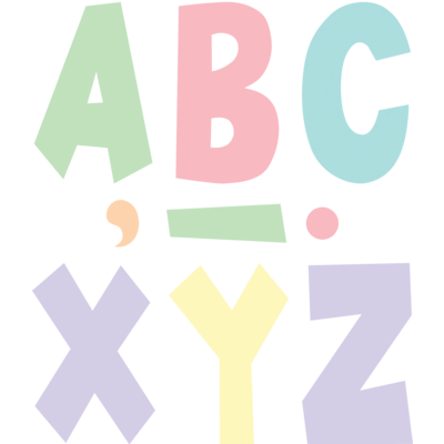 Pastel Pop 7" Fun Font Letters