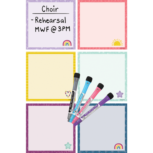 Oh Happy Day Dry-Erase Magnetic Square Notes