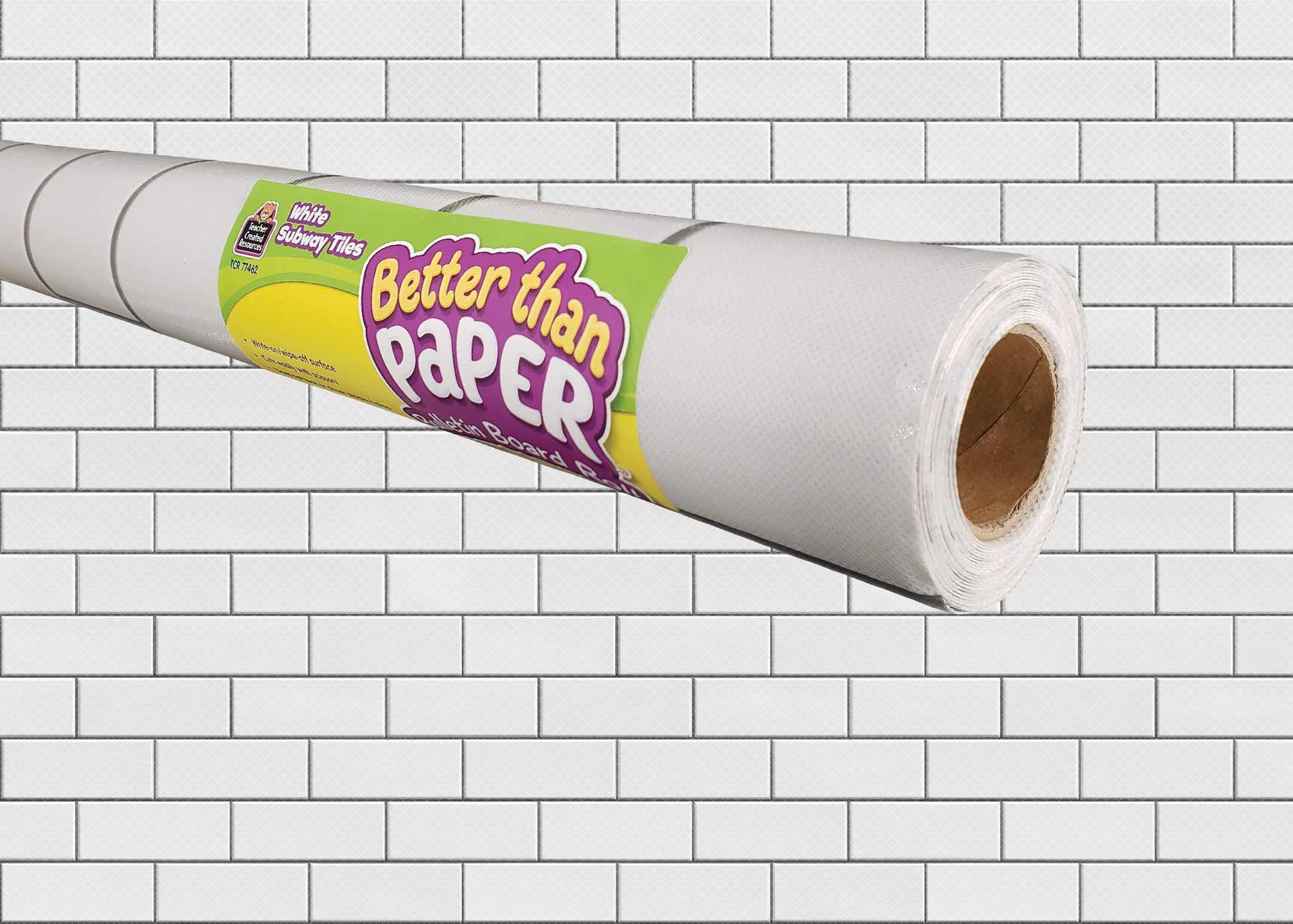 White Subway Tiles Better Than Paper® Bulletin Board Roll – Trendy  Teachers, LLC