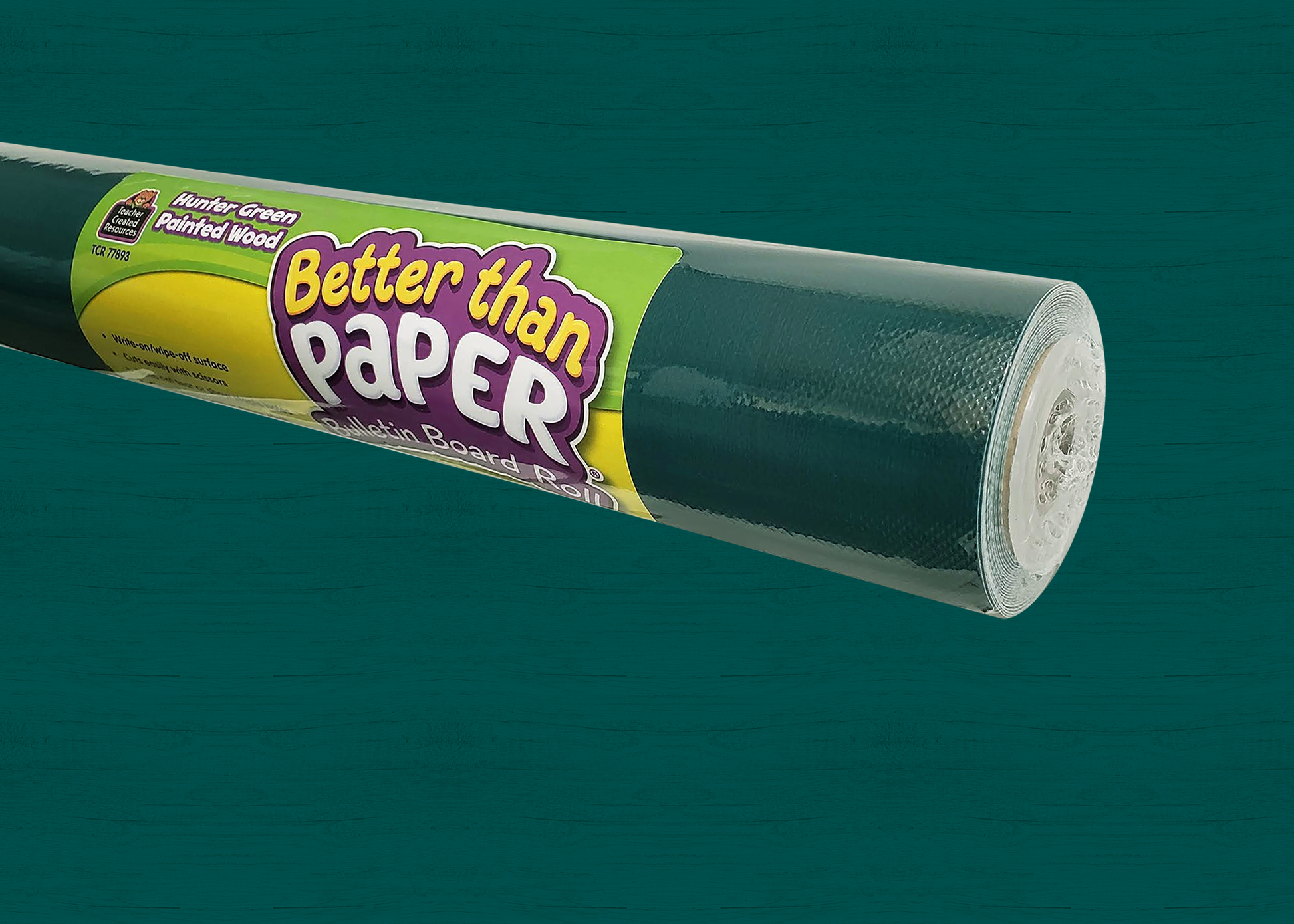 Hunter Green Painted Wood Better Than Paper® Bulletin Board Roll