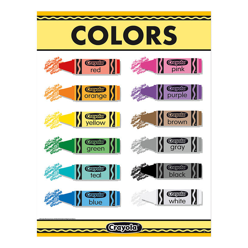 Crayola Colors Chart, 17" X 22"