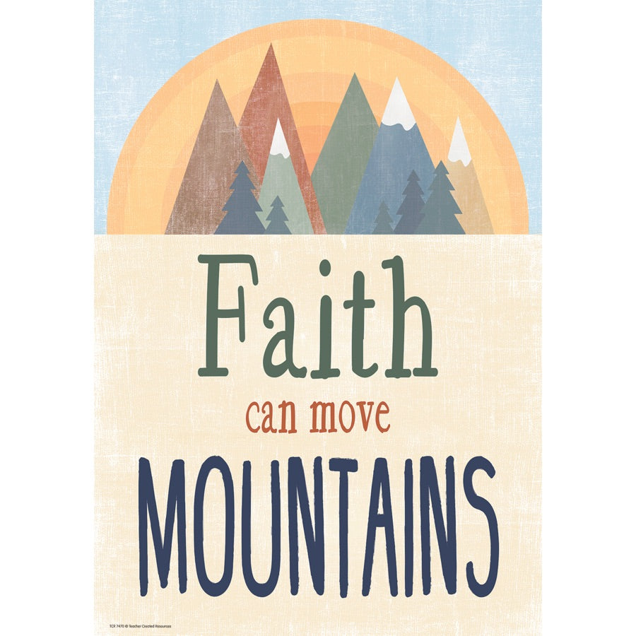 Faith Can Move Mountains Positive Poster