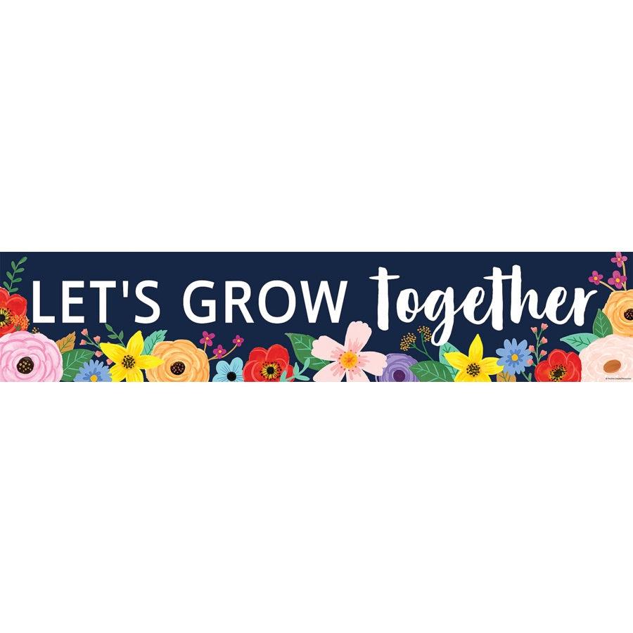 Wildflowers Let’s Grow Together Banner